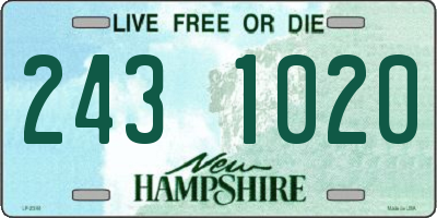 NH license plate 2431020
