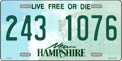 NH license plate 2431076