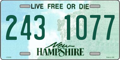 NH license plate 2431077