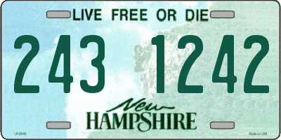 NH license plate 2431242