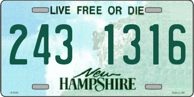NH license plate 2431316