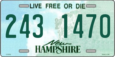 NH license plate 2431470