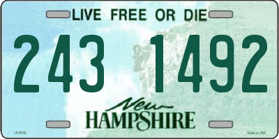 NH license plate 2431492