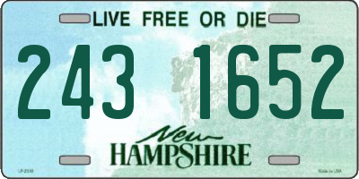 NH license plate 2431652