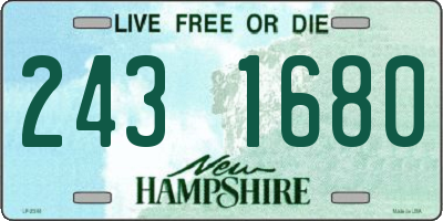 NH license plate 2431680