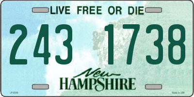 NH license plate 2431738