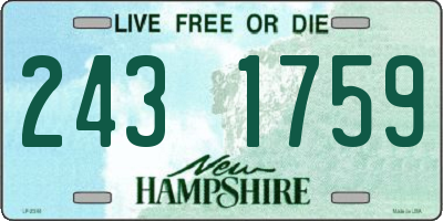 NH license plate 2431759