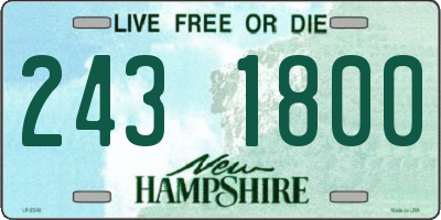 NH license plate 2431800