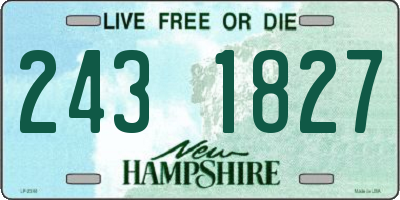 NH license plate 2431827