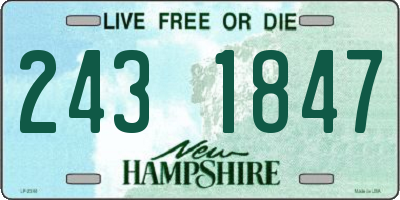NH license plate 2431847