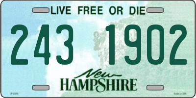 NH license plate 2431902