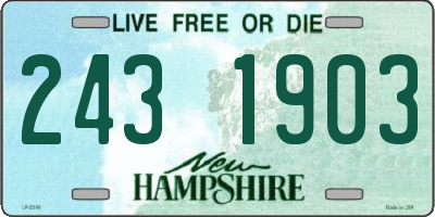 NH license plate 2431903