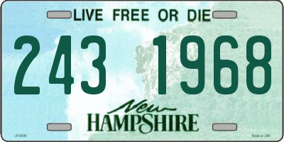 NH license plate 2431968