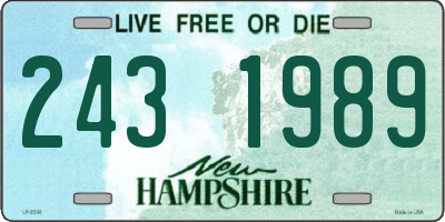 NH license plate 2431989