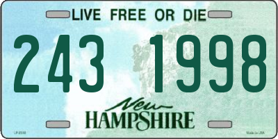 NH license plate 2431998