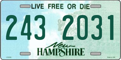 NH license plate 2432031