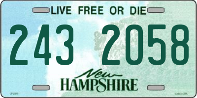 NH license plate 2432058