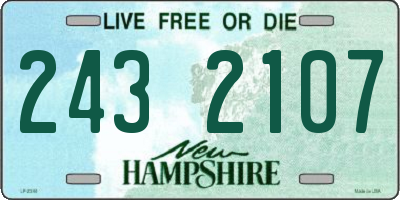 NH license plate 2432107