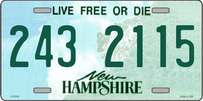 NH license plate 2432115