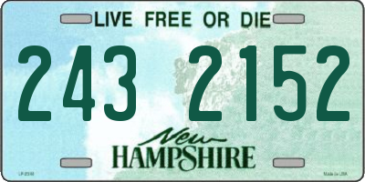 NH license plate 2432152