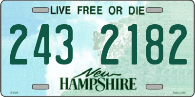 NH license plate 2432182