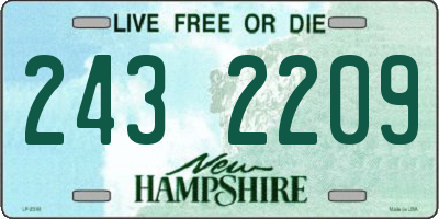 NH license plate 2432209