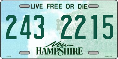 NH license plate 2432215