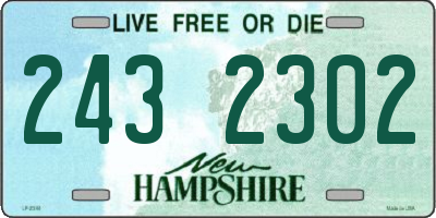 NH license plate 2432302
