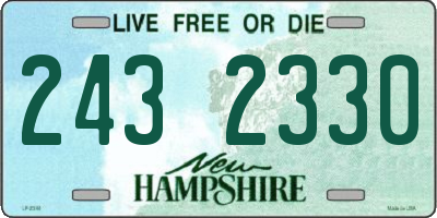 NH license plate 2432330