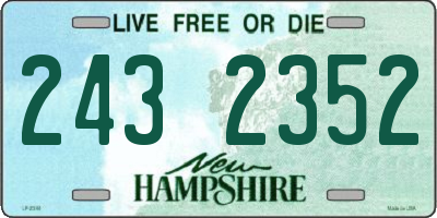 NH license plate 2432352
