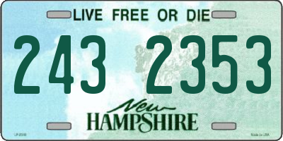 NH license plate 2432353