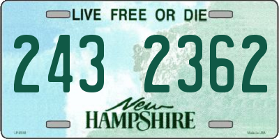 NH license plate 2432362