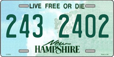 NH license plate 2432402