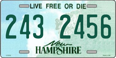 NH license plate 2432456