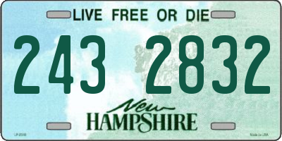 NH license plate 2432832