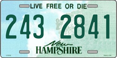 NH license plate 2432841