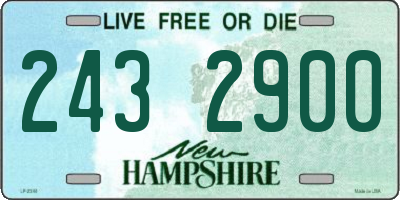 NH license plate 2432900