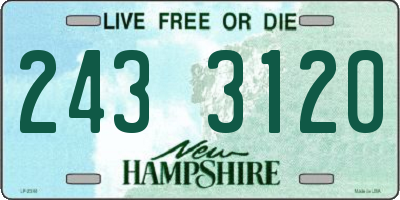 NH license plate 2433120