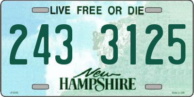 NH license plate 2433125