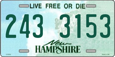 NH license plate 2433153