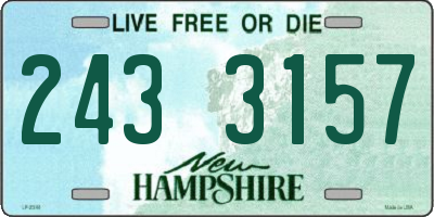 NH license plate 2433157