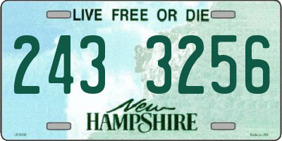 NH license plate 2433256