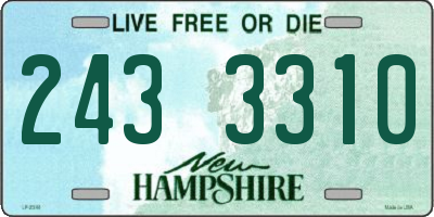NH license plate 2433310