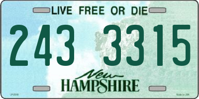 NH license plate 2433315