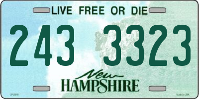NH license plate 2433323