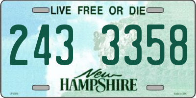 NH license plate 2433358