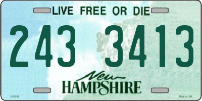 NH license plate 2433413