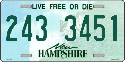 NH license plate 2433451