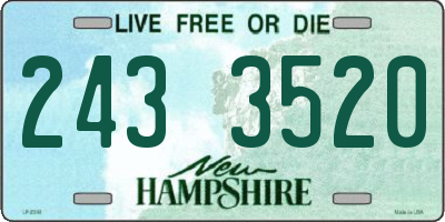 NH license plate 2433520