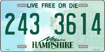 NH license plate 2433614